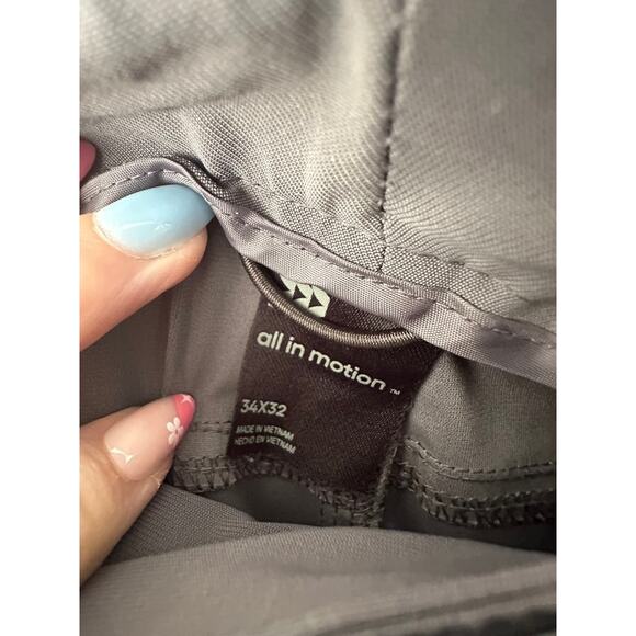 All In Motion Gray Lightweight Flat Front Pants Men's 34x32 - Picture 5 of 5